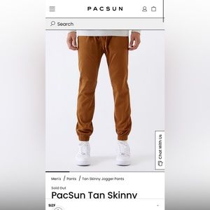 PACSUN sold out tan jogger mens size small worn twice perfect condition